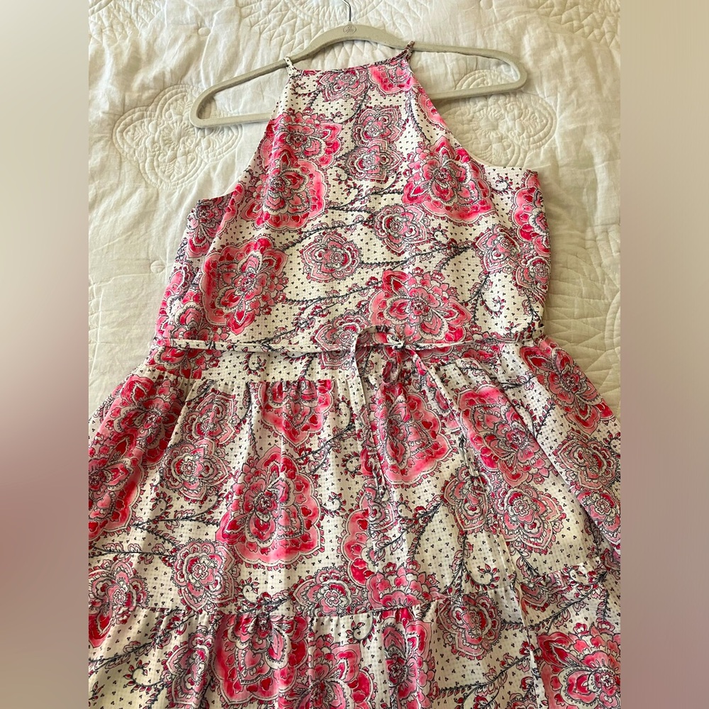 Tommy Hilfiger Womens Paisley Halter Dress Pink NWT Size 10